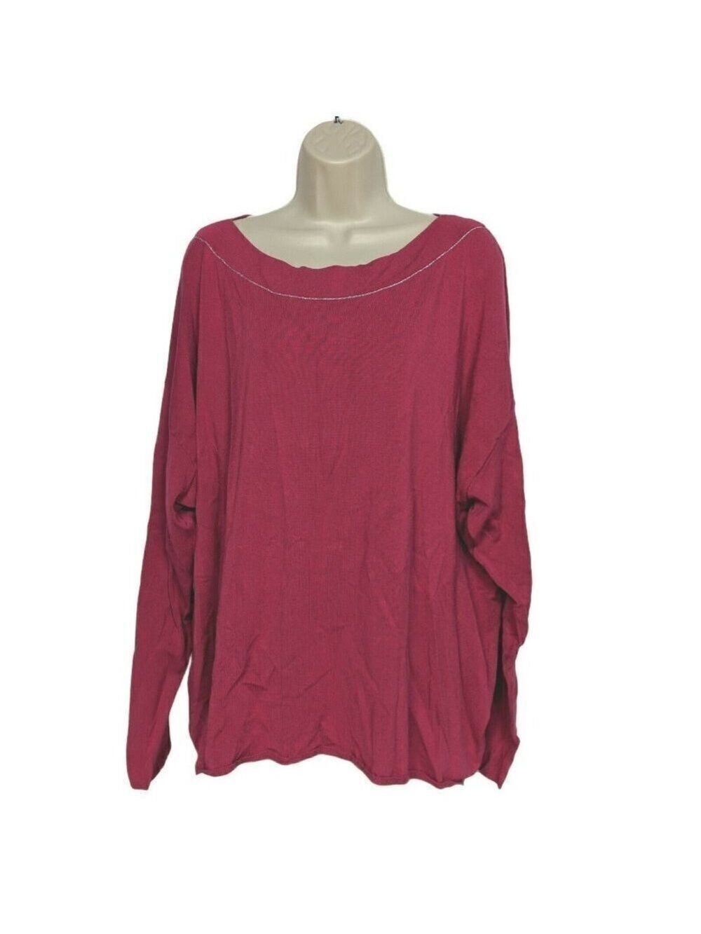 Lane Bryant Pink Sparkly Pullover Sweater 26 28